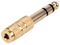 PSG08562 - 3.5mm Stereo Jack Socket to 6.35mm Stereo Jack Plug Adaptor, Gold