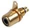 PSG08593 - RCA Phono Chassis Mount Socket, Black, Gold Plated