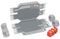 BOB4 - 3-Pole, 4 Entry Cable Joiner, 4mm, IP68, Grey