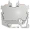 2250-1201 - 2 Conductor Through 15mm DIN Rail Terminal Block with Push-In Clamp and Push Button, 500V, 13A, 16AWG to 24AWG, Grey