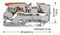 2110-5201 - 2 Conductor Through Terminal Block with Lever and Push Button, Push-In Cage Clamp , 35mm DIN Rail, 20AWG to 6AWG, 800V, 57A, Gre