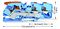 2116-5304 - 3 Conductor Through Terminal Block with Lever and Push Button Cage Clamp, 800V, 76A, 20AWG to 4AWG, 35mm DIN Rail, Blue