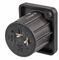 NL2MDXX-V - 2 Pole SpeakON Chassis Connector, Black D-size Flange, Vertical PCB Mount