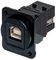 KCUABDPM - USB 2.0 Type A Socket to USB 2.0 Type B Universal D Panel Mount Adaptor