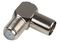 PROCON39 - TV Coax Plug to F Connector Socket Adaptor, Right Angle, 75 Ohm, Pack of 50