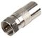 PROCON43 - IEC Coax Socket to F Plug Adaptor, 75 Ohm