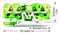 2004-1407 - 4 Conduct Ground Through Terminal Block, Push in Cage Clamp, 35mm DIN Rail Mount, 20AWG to 10AWG, Green