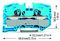 2016-1204 - 2 Conduct Through Terminal Block, Push in Cage Clamp, 35mm DIN Rail Mount, 20AWG to 4AWG, 800V, 76A, Blue