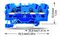 2004-1304 - 3 Conduct Through Terminal Block, Push in Cage Clamp, 35mm DIN Rail Mount, 20AWG to 10AWG, 800V, 32A, Blue