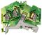 280-637 - 3 Conductor Ground Terminal Block, 35mm DIN Rail, Cage Clamp, 28AWG to 12AWG