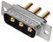 MHCDS3W3P2 - 3W3 Combination Power and Signal D Sub Plug, Vertical Solder Pins, 20A