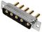 MHCDS5W5P2 - 5W5 Combination Power and Signal D Sub Plug, Vertical Solder Pins, 20A