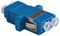 BFC-LCU-DX-F - Single Mode Fibre Optical Blue Duplex LC UPC Socket to Duplex LC UPC Socket Coupler Adaptor, Flange