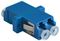 BFC-LCU-DX-F - Single Mode Fibre Optical Blue Duplex LC UPC Socket to Duplex LC UPC Socket Coupler Adaptor, Flange