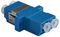 BFC-LCU-DX-F - Single Mode Fibre Optical Blue Duplex LC UPC Socket to Duplex LC UPC Socket Coupler Adaptor, Flange