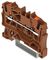 2202-1201/000-014 - 2 Conductor Through Terminal Block with Push Button and Test Port, 35mm DIN Rail, 800V, 24A, 22AWG to 12AWG, Brown