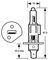 R448 - 12V 55W H1 P14.5s Halogen Car Headlamp Bulb