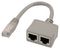 RJ-MOD - Cat5 STP RJ45 Male to 2x Female Ethernet Cable Economiser