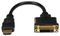HDDVIMF8IN - HDMI Male to DVI-D Female Lead, 0.2m Black