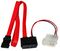 SLSATAF20 - Flat SATA to SATA Lead with LP4 Power Cable Adaptor, 0.5m