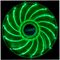 AK-FN091-GN - Vegas 15 LED Case Fan, Green 120mm