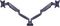 3286 - M Deskmount Dual Arm Gas Spring Monitor Desk Mount VESA 15-27", Black
