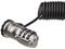 LTLOCK3DCOIL - Coiled Laptop Cable Lock, 3 Digit Combination