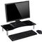 MP1004 - Glass Monitor Stand, Black Glass