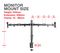 TTD101M-2 - Full Motion Monitor Screen Mount, Twin Mount