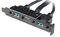 AK-CBUB52-50BK - USB 3.1 Gen 1 & Gen 2 Internal Adaptor Cable with PCI Bracket, 1x USB-C 2x USB-A
