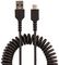 R2ACC-1M-USB-CABLE - USB-A Plug to USB-C Plug Heavy Duty Coiled Charge & Sync Lead, 1m