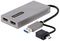 107B-USB-HDMI - USB-A / USB-C to Dual HDMI Adaptor, 1x 4K UHD 1x 1080p Full HD