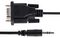 9M351M-RS232-CABLE - 3.5mm Male to RS232 DB9 Serial Male Configuration Cable, 1m