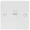 KP-K1 - 1 Gang Shuttered Faceplate for 1 Keystone Module, White