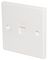 KP-K1 - 1 Gang Shuttered Faceplate for 1 Keystone Module, White