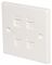 KP-K4 - 1 Gang Shuttered Faceplate for 4 Keystone Modules, White