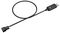 AK-CBFA10-60BK - 5V-12V DC Step Up Voltage Converter Cable for USB to 3-pin & 4-pin Fan