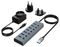 AK-HB-21BKCM - Connect 7 IPS 7 Port USB 3.2 Gen 1 Hub with Individual Switches