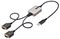 2P1FFC-USB-SERIAL - 2 Port USB to RS232 Serial Adaptor Cable with COM Retention & LED Indicators, 0.6m