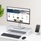 1MFSW-MONITOR-RISER - Steel Monitor Riser Stand, Silver / White