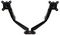 ARMSLIMDUO - Desk Mount Dual Monitor Arm with USB 3.0 Hub, up to 32" Black