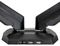 ARMSLIMDUO - Desk Mount Dual Monitor Arm with USB 3.0 Hub, up to 32" Black