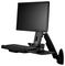 WALLSTS1 - Wall Mount Standing Workstation with Full Motion Arm and Monitor / keyboard / Mouse Tray