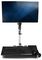 WALLSTSI1 - Wall Mount Standing Workstation with Full Motion Monitor & Keyboard Arms