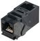 SGACK90BK - Cat6A Female to Female UTP Keystone Coupler, Black - Rear Outlet 90° to Front Outlet