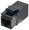 SGACK90BK - Cat6A Female to Female UTP Keystone Coupler, Black - Rear Outlet 90° to Front Outlet