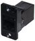 SGACK90BPM - Cat6A Female to Female UTP Panel Mount Keystone Coupler, Black - Rear Outlet 90° to Front Outlet
