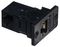 SGACK90BPM - Cat6A Female to Female UTP Panel Mount Keystone Coupler, Black - Rear Outlet 90° to Front Outlet