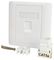 70448PI - 1 Gang Single RJ45 Socket Cat5e Faceplate, White