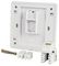 70448PI - 1 Gang Single RJ45 Socket Cat5e Faceplate, White